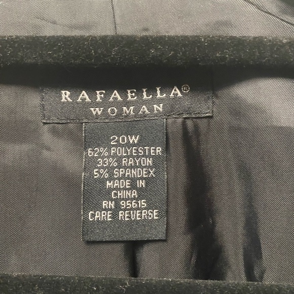 Rafaella Blazer Size 20W Gray Pin Striped Lined Button Front Business Career - Picture 3 of 8